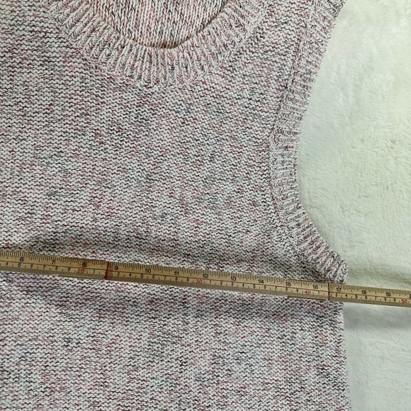Loft pink marbled Sweater Tied Vest  sleeveless - Picture 3 of 8